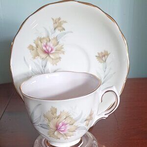 Vintage English Colclough Bone China Tea Cup & Saucer
